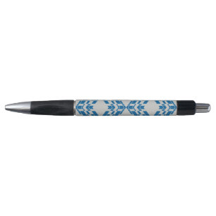 Blue, decorative, modern, trendy, cool geometric pen