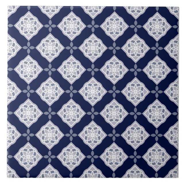 Blue Decorative portuguese azulejo tile (Front)