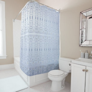 Blue Decorative Shower Curtain