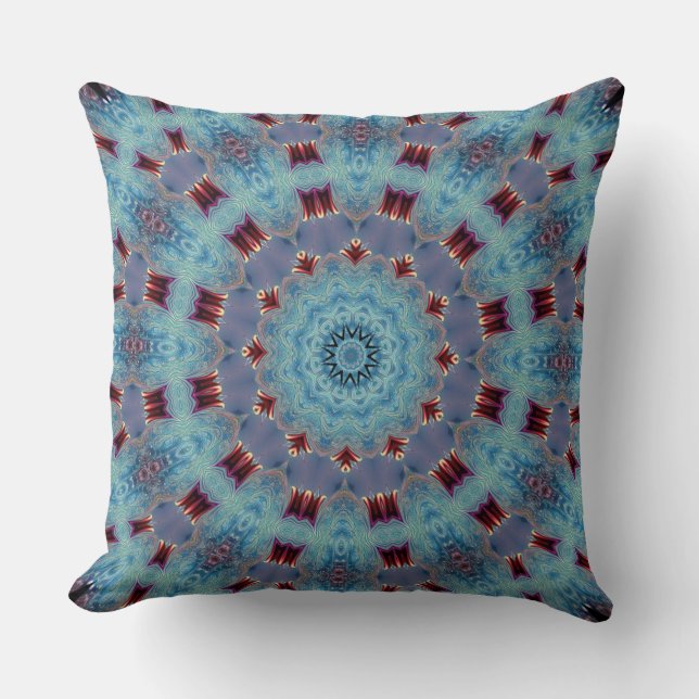 Blue Decorative Throw Pillow (Front)
