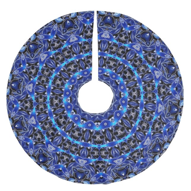 Blue Decorative Tree Skirt (Front)