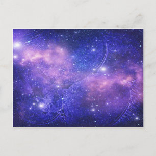 Blue Deep Space Postcard