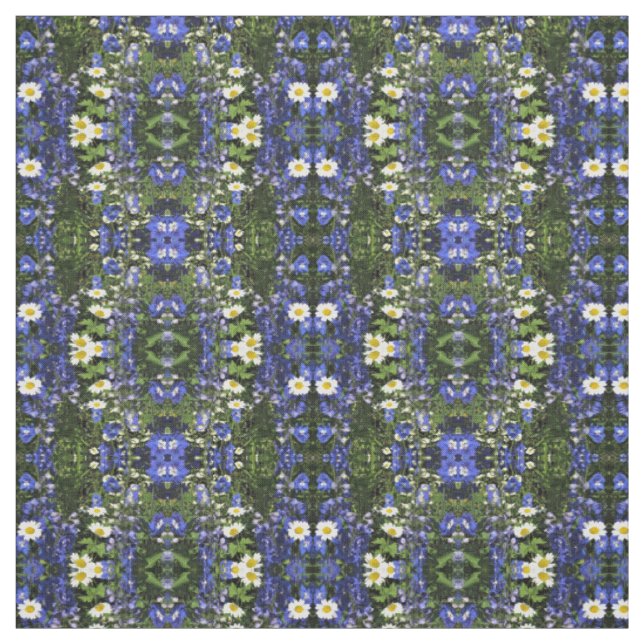 Blue Delphinium in the Gardens Fabric (Swatch)