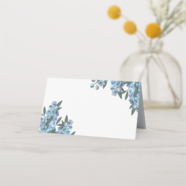 Blue Delphinium Place Card (Front)