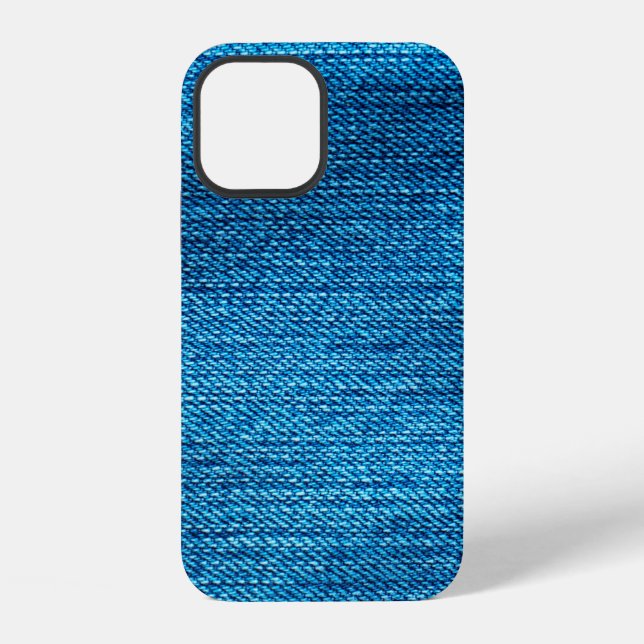 blue denim background used as a backdrop iPhone case (Back)