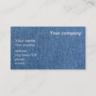 "Blue denim" business card