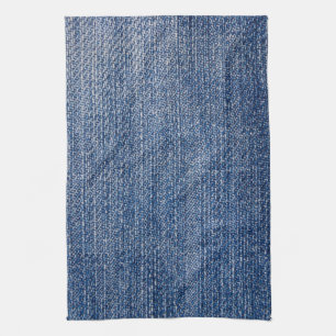 Blue Denim Fabric Jeans Texture Kitchen Towel