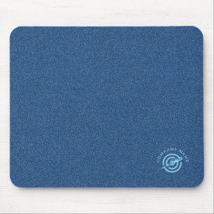 Blue denim fabric texture custom typography mouse pad