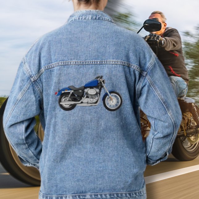 Blue Denim Jean Jacket Motorcycle (Creator Uploaded)