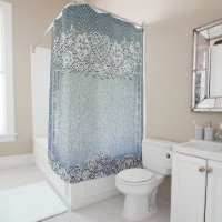 Blue Denim Jean & White Heart Lace