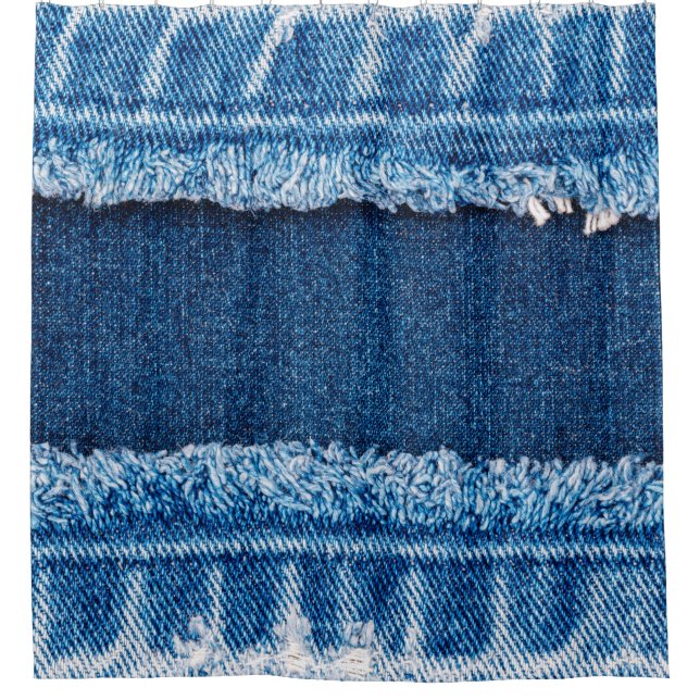 Blue denim jeans fabric texture (Front)