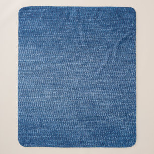 Blue denim jeans sherpa blanket