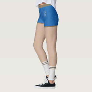 Blue Denim Jeans Shorts Skin Tone Tights & Socks