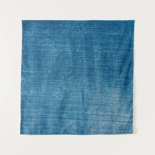 Blue denim jeans texture close up. Blue denim jean Tapestry