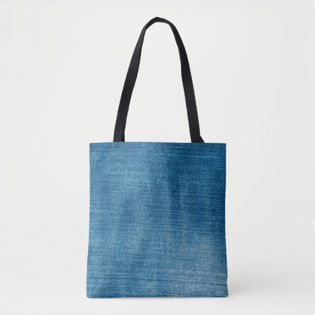 Blue denim jeans texture close up. Blue denim jean Tote Bag (Front)