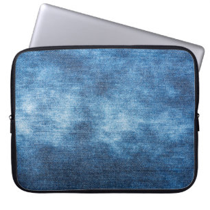 Blue denim jeans texture laptop sleeve