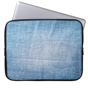 Blue denim jeans texture laptop sleeve