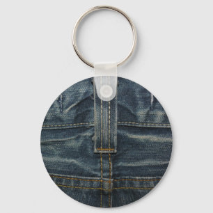 Blue Denim Keychain