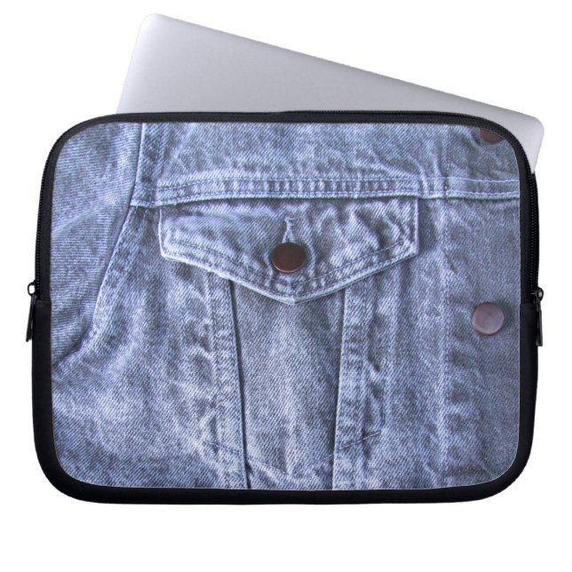 Blue Denim ~ Laptop Sleeve (Front)