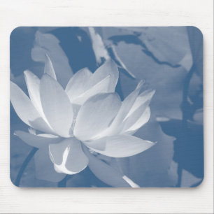 Blue Denim Lily Pad Mouse Pad