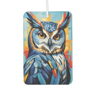 Blue Denim Owl Air Freshener