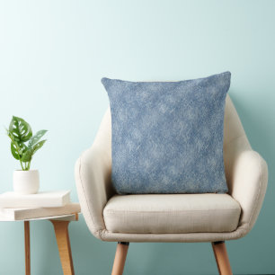 Blue Denim Pattern Throw Pillow