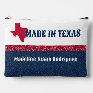 Blue Denim & Red Bandana Print Texas Baby Accessory Pouch