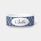 Blue Denim Squares Personalized Ceramic Dog Bowl