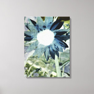 Blue Denim Sunflower Canvas