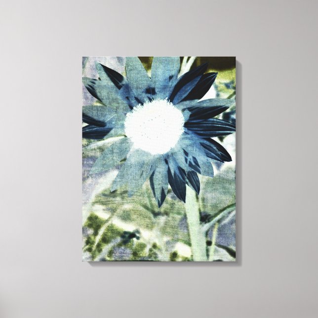 Blue Denim Sunflower Canvas (Front)
