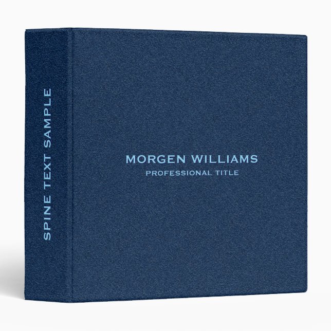 Blue Denim Texture Binder (Front/Spine)