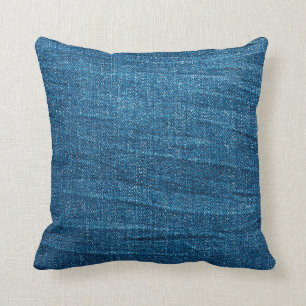 Blue denim texture, Bluejeans texture Throw Pillow