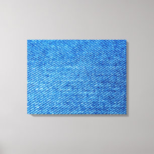 Blue Denim Texture Canvas Print