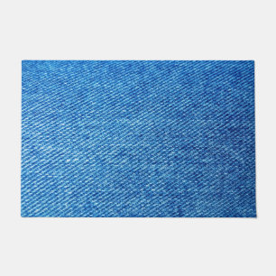 Blue Denim Texture Doormat