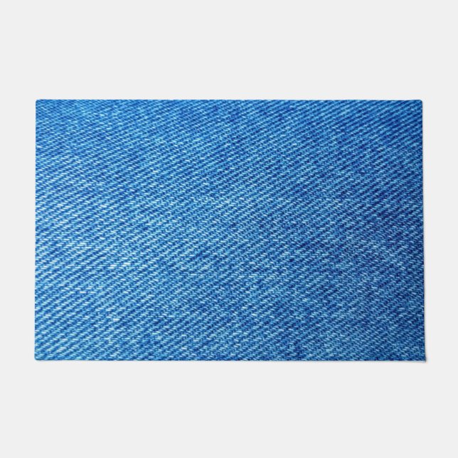 Blue Denim Texture Doormat (Front)