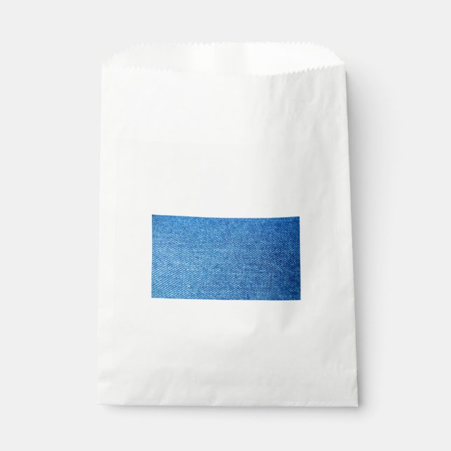 Blue Denim Texture Favour Bag (Front)