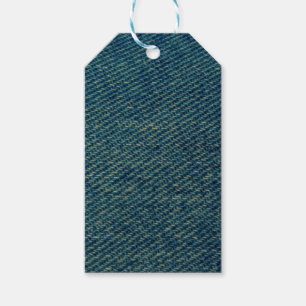 Blue Denim Texture Gift Tags
