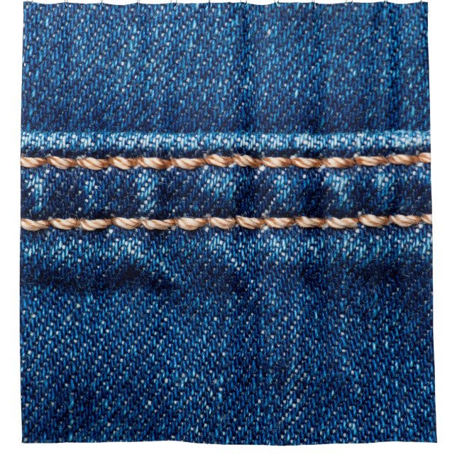 Blue denim texture with stitch line closeup, Jeans (Front)