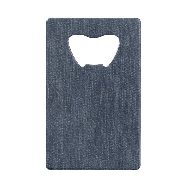 Blue Denim Wallet Bottle Opener (Front)