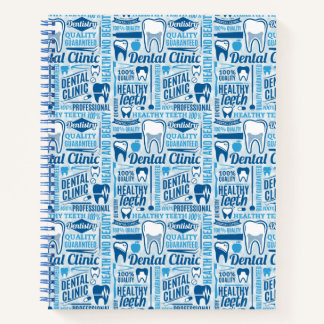 Blue Dental Clinic Pattern Notebook