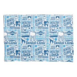 Blue Dental Clinic Pattern Pillowcase