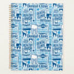 Blue Dental Clinic Pattern Planner<br><div class="desc">This pattern features various phrases related to dentistry.</div>