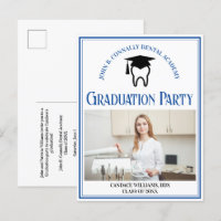 Blue Dental School Photo Custom Graduation Party