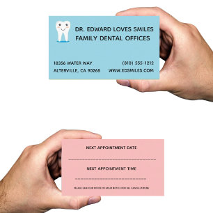 Blue Dentist Business Card - Dental Dentists Cards