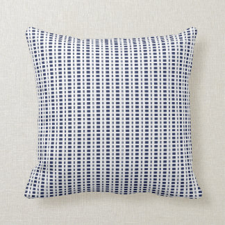 Blue Depths White Chic Elegant Modern Pattern 06 Throw Pillow
