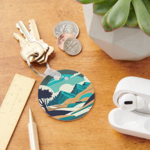 Blue Desert Keychain