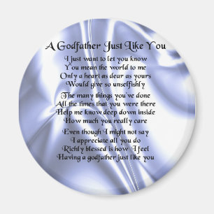 Blue Design  Godfather Poem Magnet