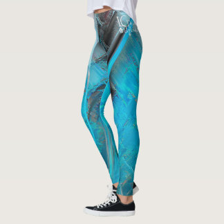 Blue Designer Leggings