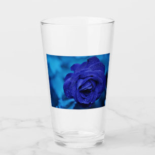 Blue Dewdrop Rose Glass