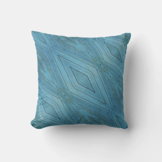 Blue Diagonal Striped Decorative Couch Pillow